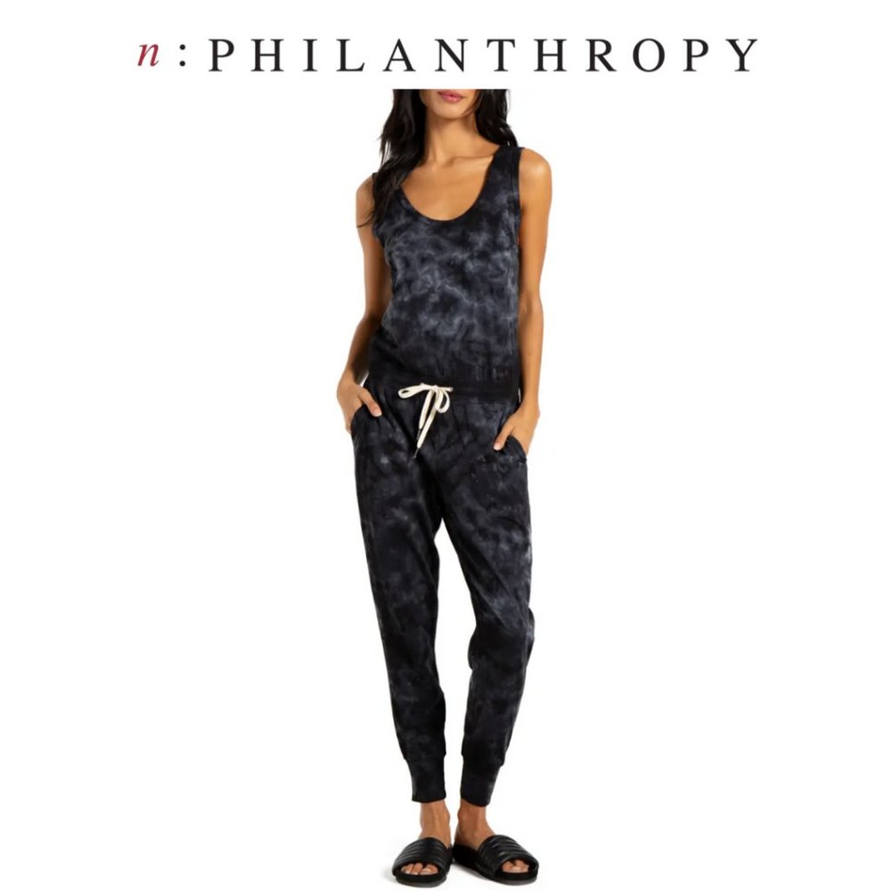 n:Philanthropy Opal Black Tie Dye Jumpsuit